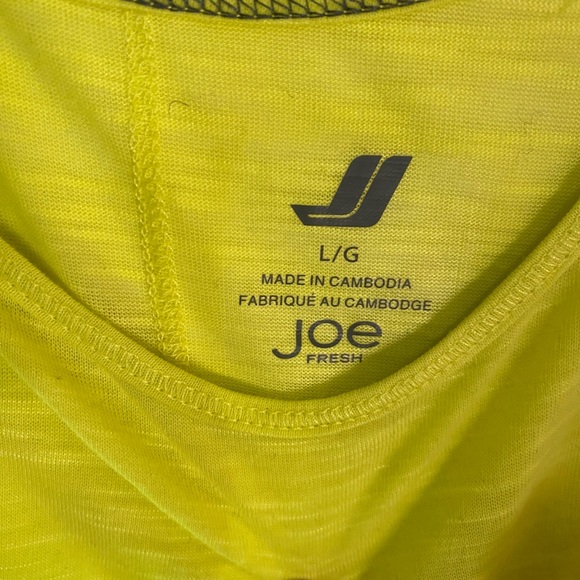 2for$20 NWOT Joe Fresh Neon Lime Athletic Workout Tank Top Size Large - Picture 4 of 6